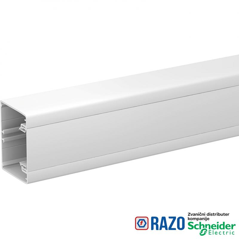 OptiLine 45 - baza parapeta - 75x55 mm - PVC - polarno bela - 2000 mm 