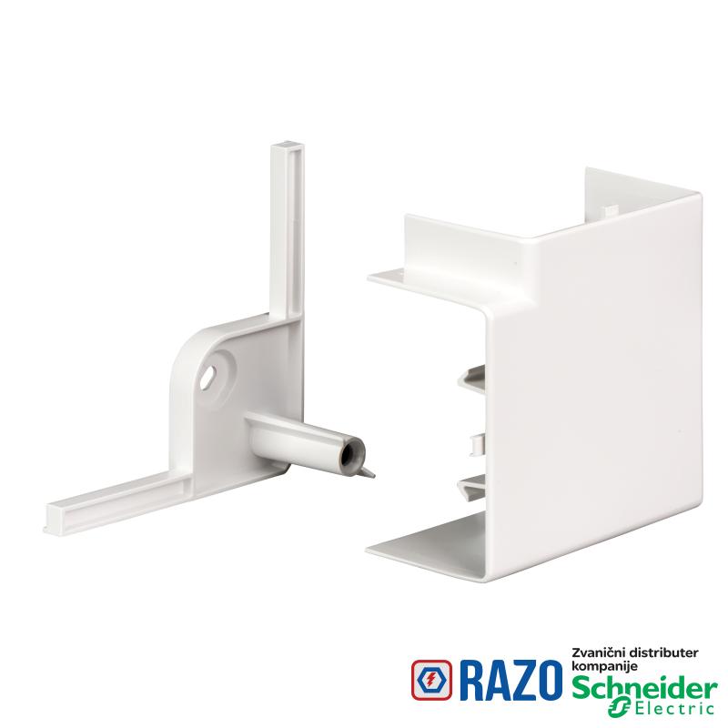 OptiLine 45 - pregib 90° - 95 x 55 mm - PC/ABS - polarno bela 