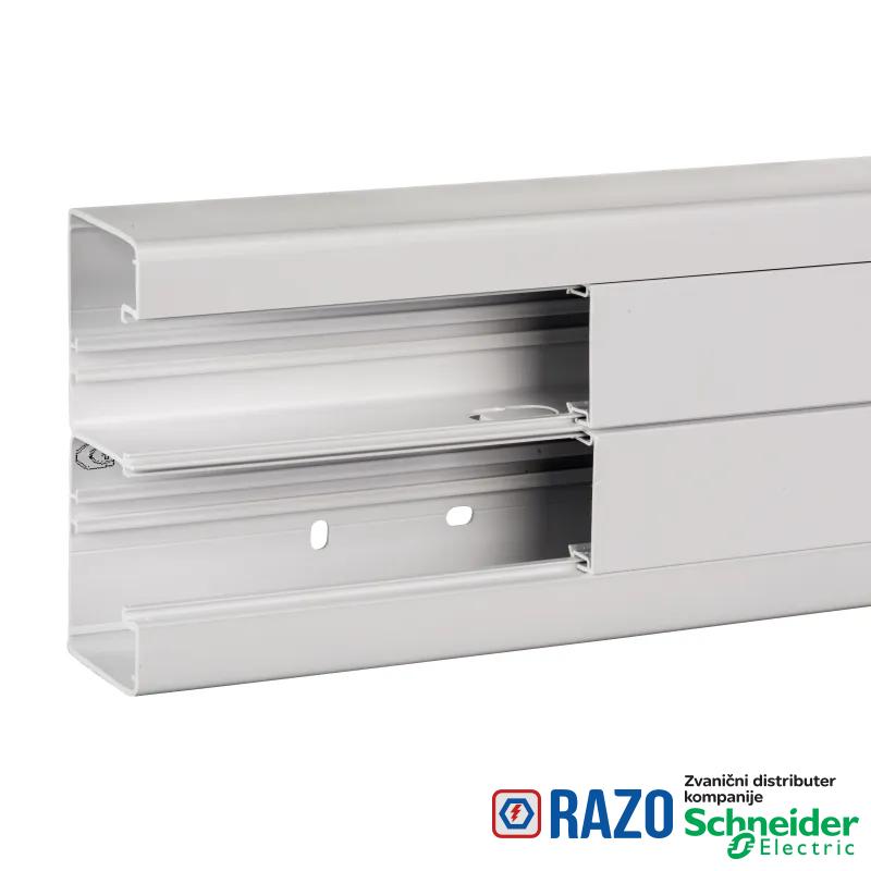 OptiLine 45 - baza parapeta - 140x55 mm - PVC - polarno bela - 2000 mm 