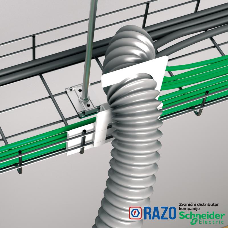 OptiLine 45 OptiLine 70 - element za fiksiranje na kablovske regale - beli 