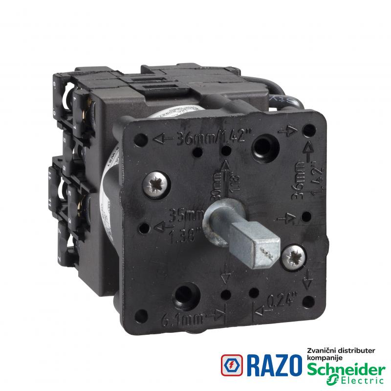 telo za izborni grebenasti prekidač - 3P - 45° - 20 A - vijčana montaža 