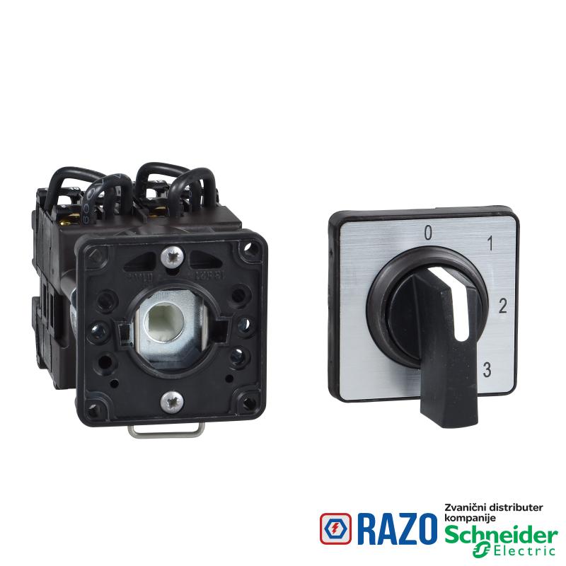 stepenasti grebenasti prekidač - 2P - 45° - 20 A - za Ø 22 mm 