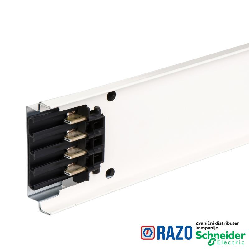 Canalis - ravni vodni deo - 63 A - 3 otcepne utičnice - 3L+N+PE - 3m - beli 