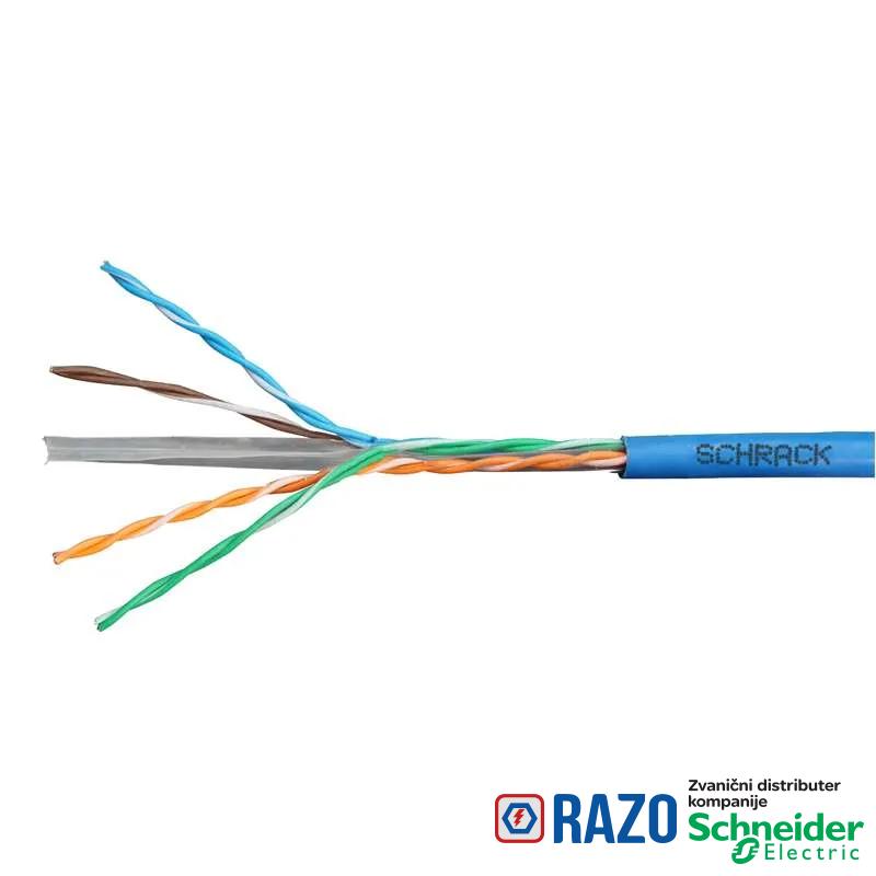 Kabl U/UTP cat.6 4x2xAWG-23 plavi 