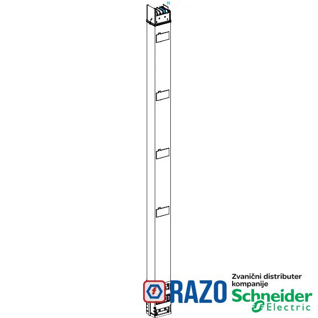 Canalis - usponski element - 630A - 4 utičnice - 3L+N+PE - 2.5m - beli 