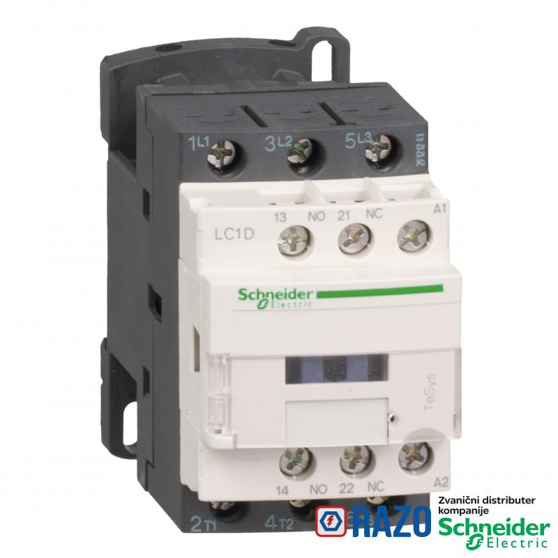 TeSys D kontaktor - 3P(3 NO) - AC-3 - <= 440 V 9 A - 380 V AC kalem 