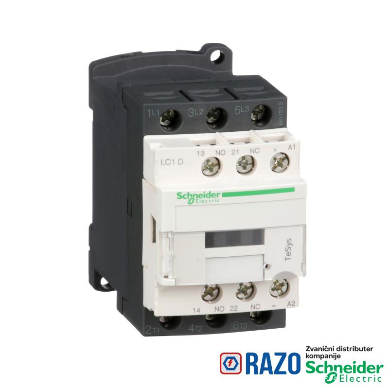 TeSys D kontaktor - 3P(3 NO) - AC-3 - <= 440 V 9 A - 72 V DC kalem 