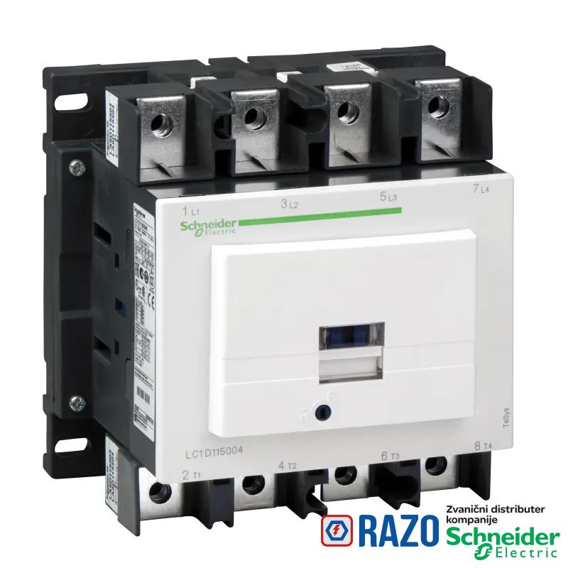 TeSys D kontaktor - 4P(4 NO) - AC-1 - <= 440 V 200 A - 230 V AC 50/60 Hz kalem 