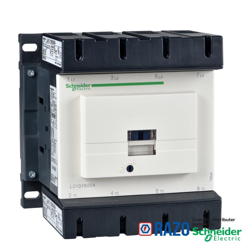 TeSys D kontaktor - 4P(4 NO) - AC-1 - <= 440 V 200 A - 230 V AC 50/60 Hz kalem 