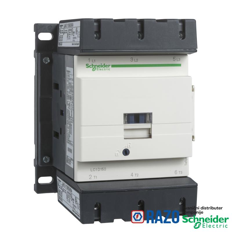 TeSys D kontaktor - 3P(3 NO) - AC-3 - <= 440 V 150 A - 110 V DC standardni kalem 