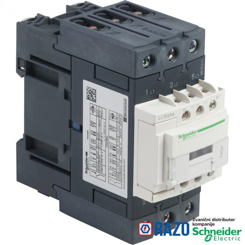 TeSys D kontaktor - 3P(3 NO) - AC-3 - <= 440 V 65 A - 110 V AC 50/60 Hz kalem 
