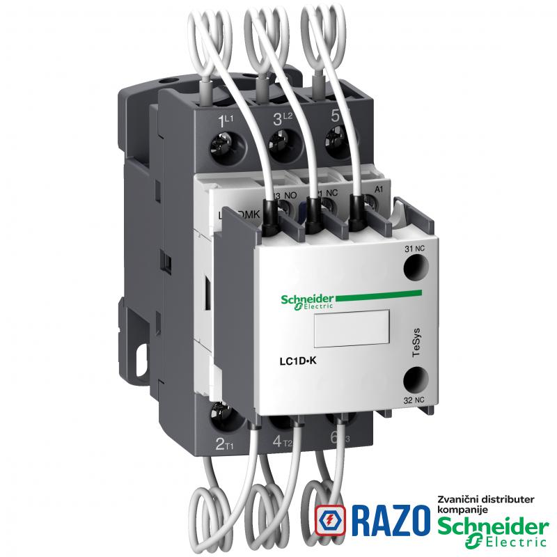 TeSys LC1D.K kontaktor za konden. bat. - 3P - 25 kVAR - 415 V - 24 V AC kalem 