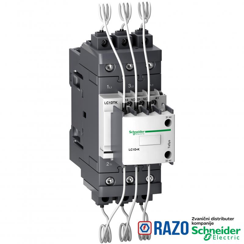 TeSys LC1D.K kontaktor za konden. bat. - 3P - 40 kVAR - 415 V - 230 V AC kalem 