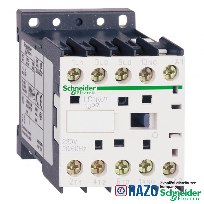 TeSys K kontaktor - 3P(3 NO) - AC-3 - <= 440 V 6 A - 380...400 V AC kalem 