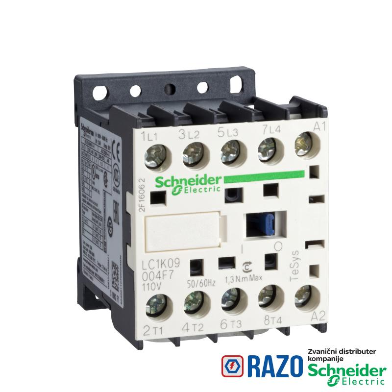 TeSys K kontaktor - 4P(2 NO + 2 NC) - AC-1 - <= 440 V 20 A - 42 V AC kalem 