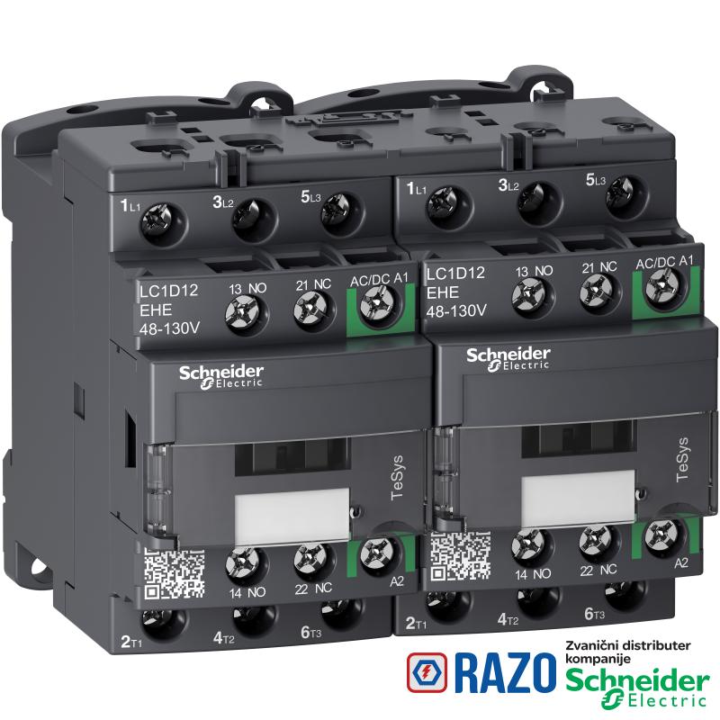 TeSys D kontaktor za promenu smera-3P-<=440V-12 A AC-3-48...130V AC/DC kalem 