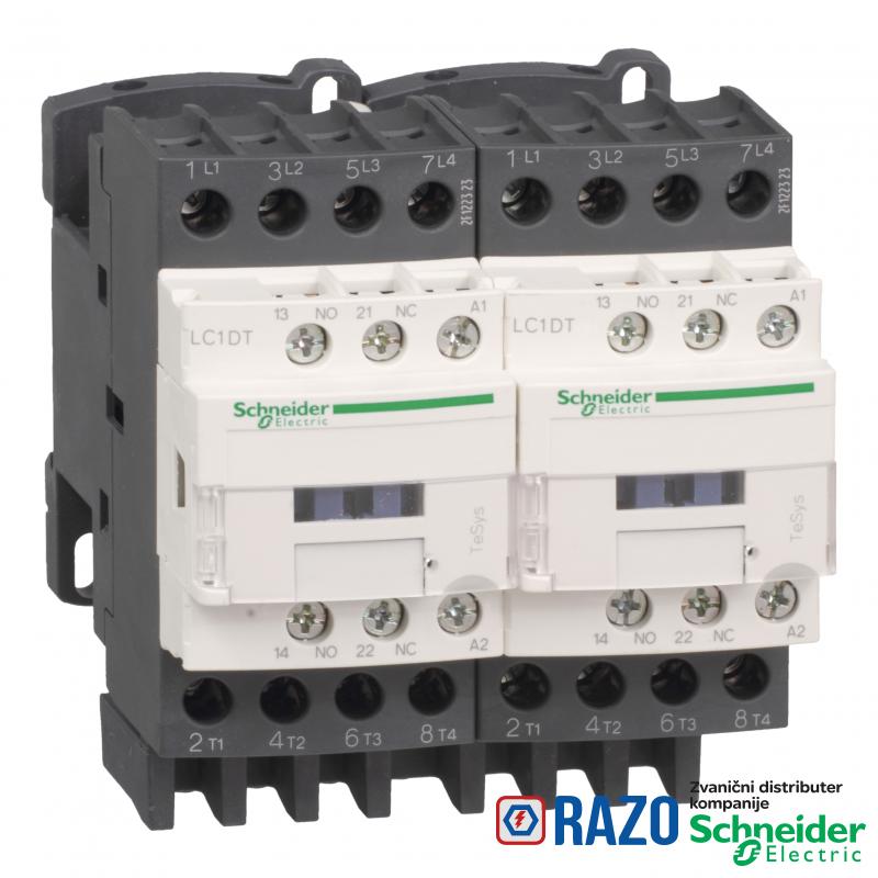 TeSys D kontaktor za izmenu napaj.-4P(4NO)- AC-1 - <= 440 V 40 A - 24 V DC kalem 