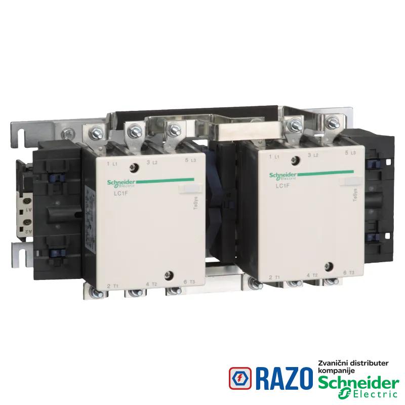 TeSys F kontaktor za prom. smera- 3P(3NO)AC-3 <= 440 V 225 A 220 V AC 40..400 Hz 