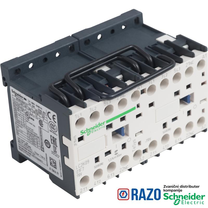 TeSys K kontaktor za promenu smera - 3P(3 NO)- AC-3 - <= 440 V 9 A-110 VAC kalem 