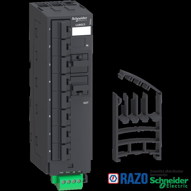 Modbus razdelni blok - 10 RJ45 i 1 priključni vijčani blok 