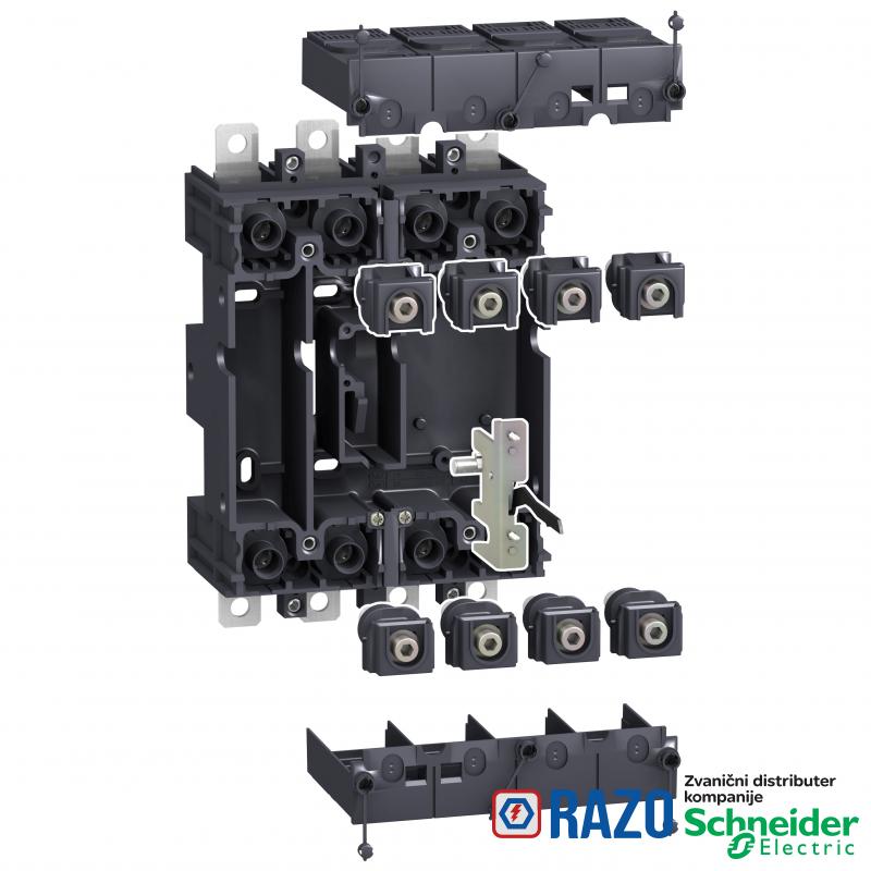 utično postolje - prednje/zadnje - 4P - za NSX100..250 