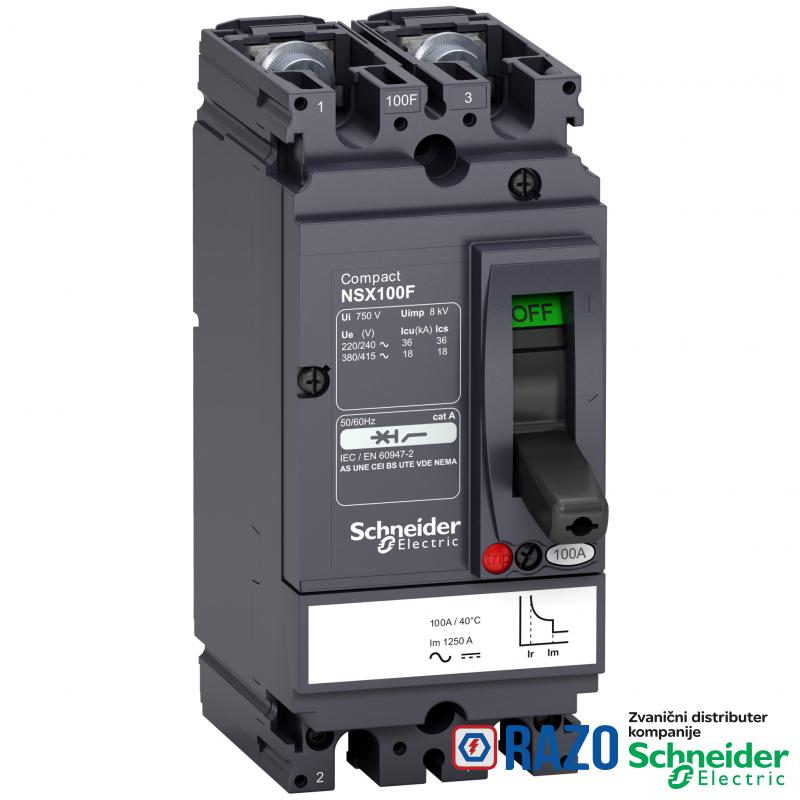 prekidač Compact NSX100F - TMD - 40 A - 2P 2d 