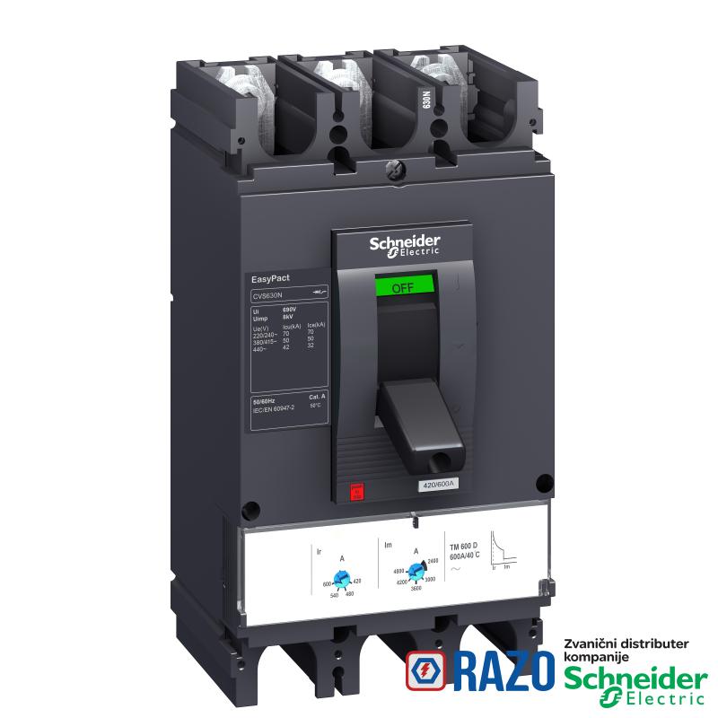 Easypact CVS - CVS630F TM500D prekidač - 3P/3d 