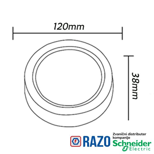 LED Panel Nadgradni okrugli 6W 4200K 