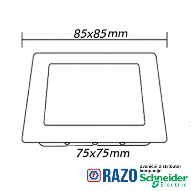 LED Panel Ugradni kockasti 3W 6400K 