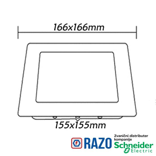 LED Panel Ugradni kockasti 12W 6400K 