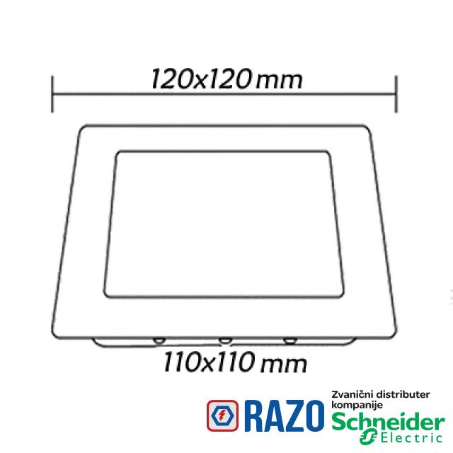 LED Panel Ugradni kockasti 6W 4200K 