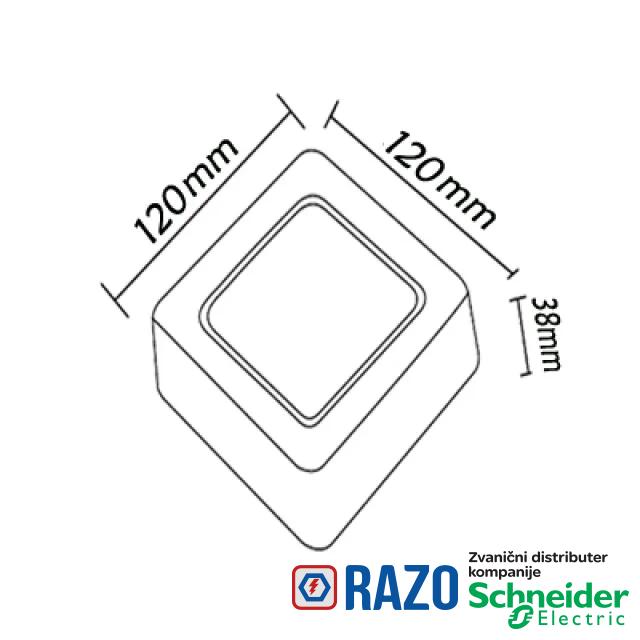 LED Panel Nadgradni kockasti 6W 6400K 