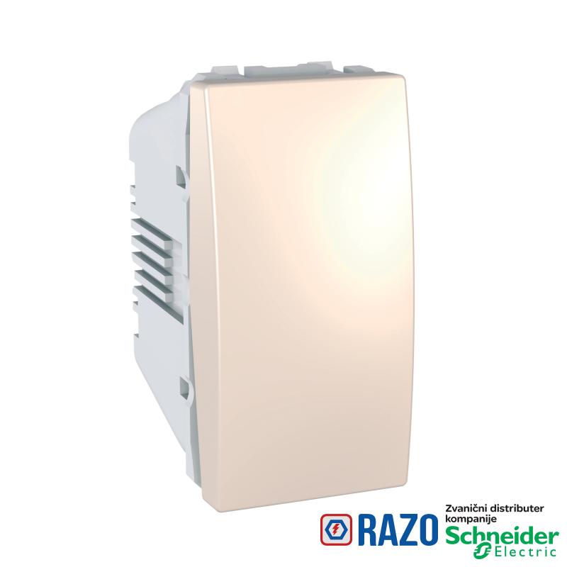 Unica - taster - 10 A 250 VAC - 1 m - krem 