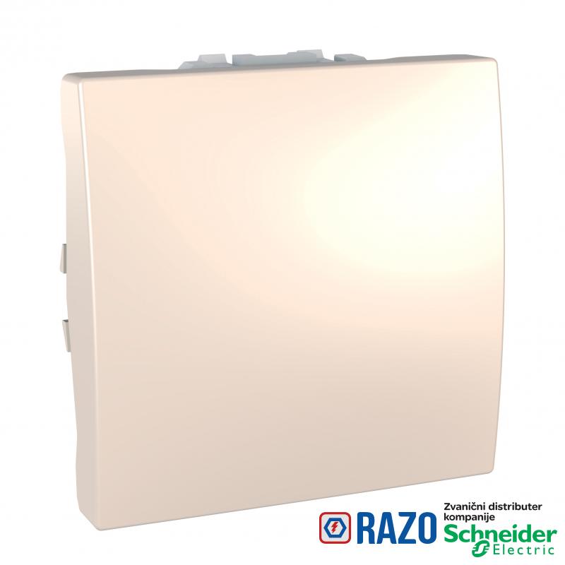 Unica - jednopolni prekidač - 10 AX 250 VAC - 2 m - krem 