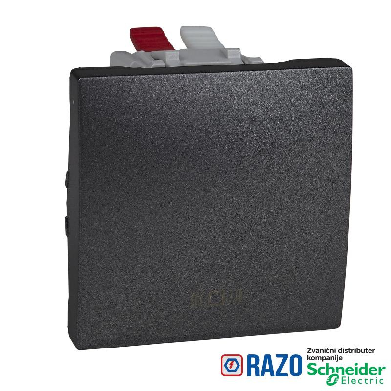 Unica Top/Class - taster - 10 A 250 VAC - 2 m - grafit 