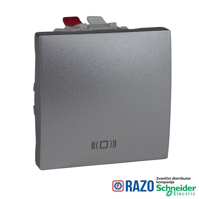 Unica Top/Class - taster - 10 A 250 VAC - 2 m - aluminijum 