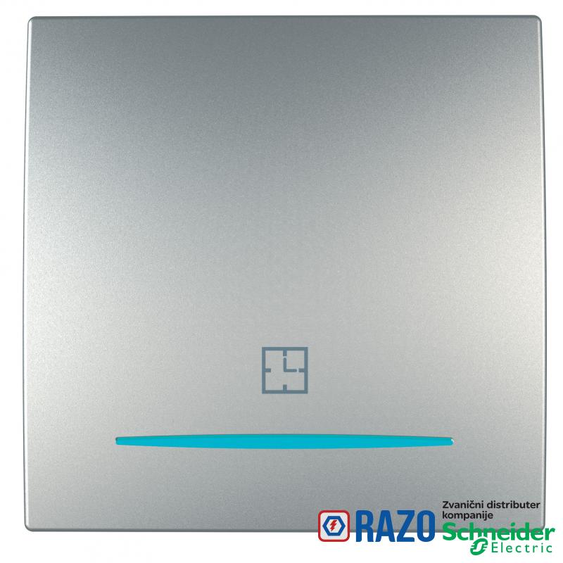 Unica Top/Class - prekidač sa vremenskim kašnjenjem - 230V AC - 2 m - aluminijum 