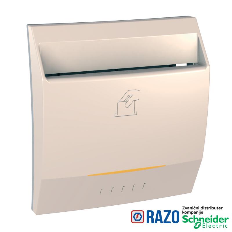Unica - kartični prekidač sa kašnjenjem - 8 A - 230 VAC - 2 m - krem 