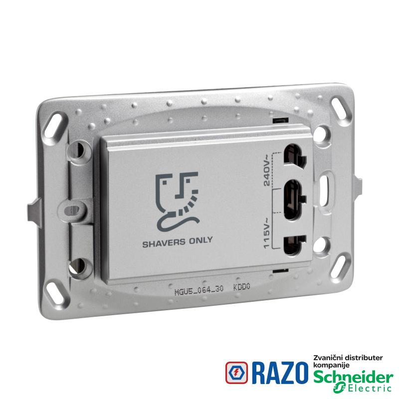 Unica Top/Class - utičnica za brijanje - 3 m - aluminijum 