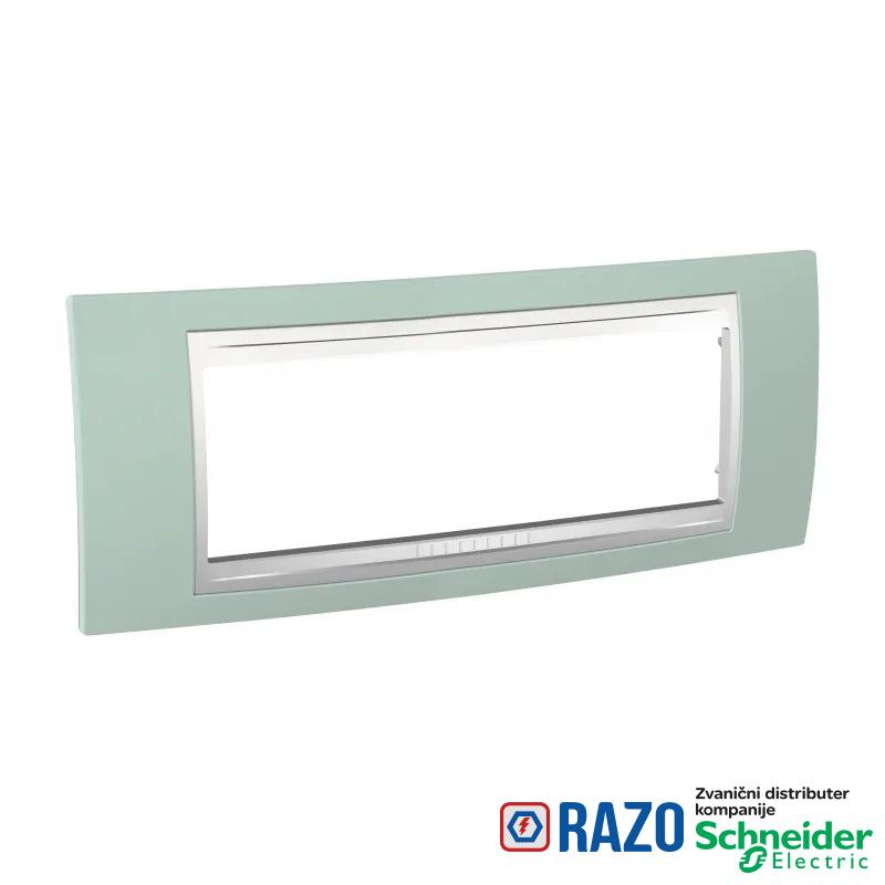 Unica - dekorativni ram - 6 modula - svetlo zelena/beli 