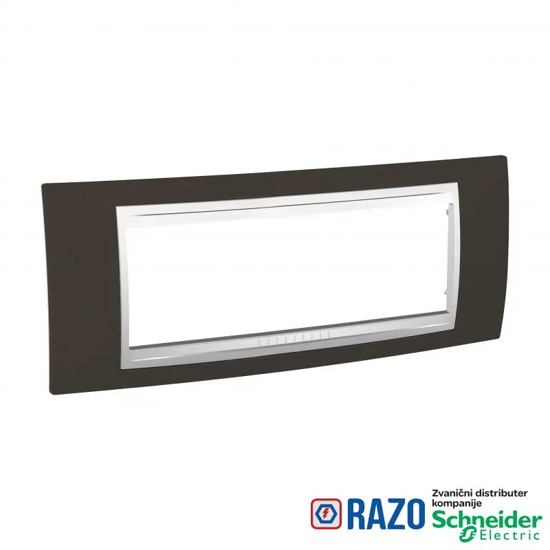 Unica - dekorativni ram - 6 modula - kakao/beli 