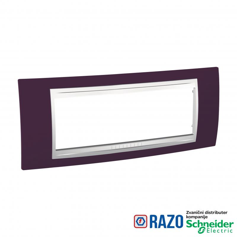 Unica - dekorativni ram - 6 modula - garnet/beli 