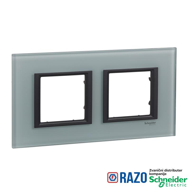 Unica Class - dekorativni ram - dvostruki - sivo staklo 