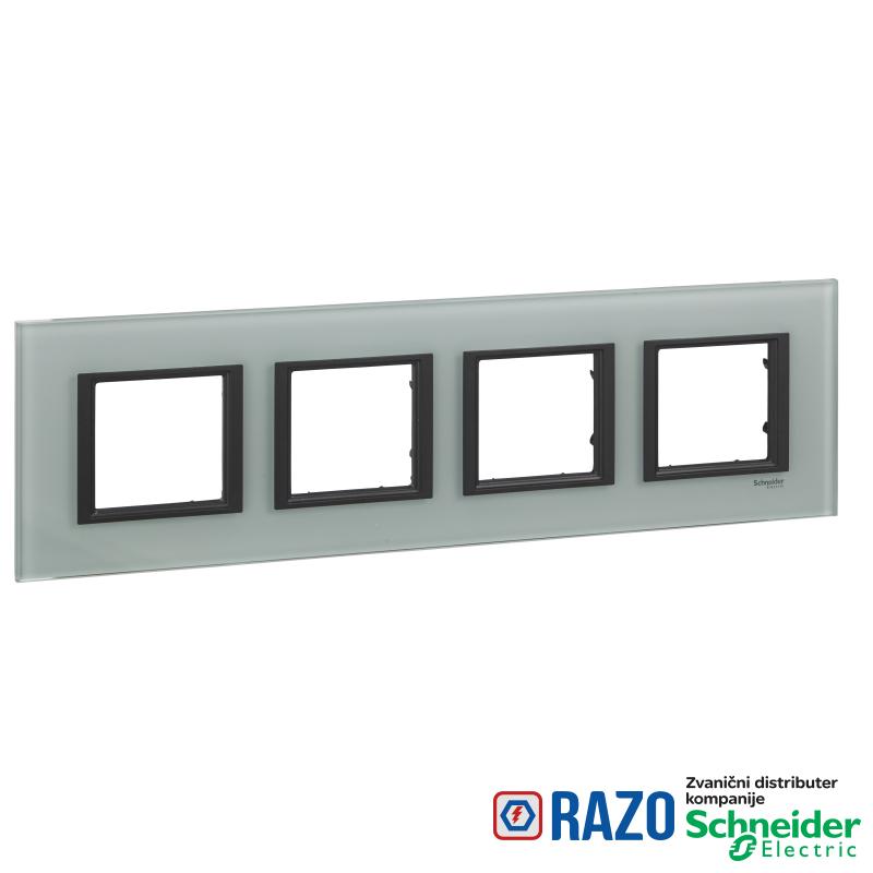 Unica Class - dekorativni ram - četvorostruki - sivo staklo 