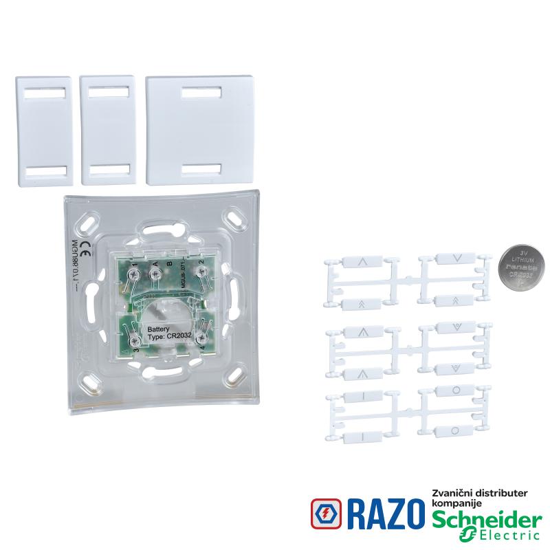 Unica Wireless - taster sa baterijom za Unica Plus - 2 m - beli 