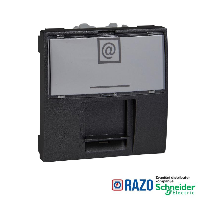 Unica Top/Class - sa poklopcem RJ45 konektora za AMP i KROME - 2 m -grafit 