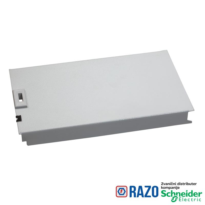 metalna prednja ploča, 12 modula, RAL 7035, V150xŠ800mm. 