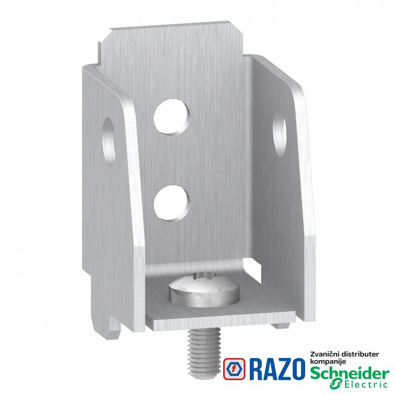 držač za interno fiksiranje vertikalnih šina na istom nivou konstrukcije 