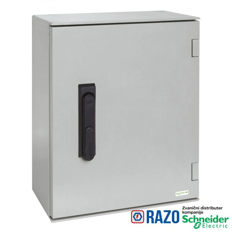 orman za montažu na zid poliesterski IP66 V647xŠ436xD250mm zaključav. u 3 tačke 