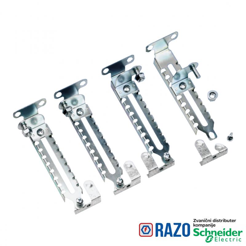 set 4 kliznice sa držačima mont. ploče za podešavanje po dubini,gal.čelik-D200mm 